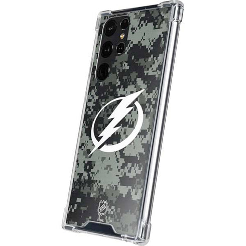 NHL Tampa Bay Lightning Camo Galaxy S24 Ultra Clear Case