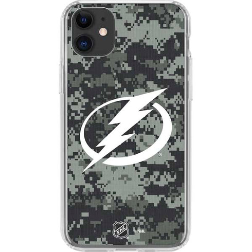 NHL Tampa Bay Lightning Camo iPhone 11 Clear Case