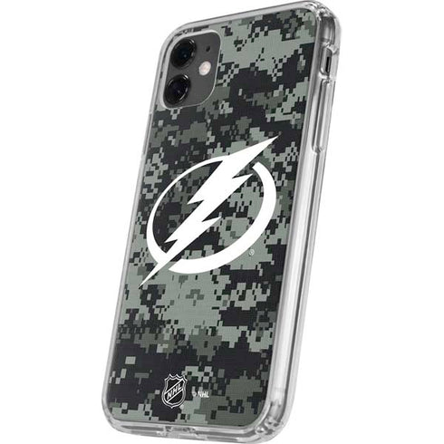 NHL Tampa Bay Lightning Camo iPhone 11 Clear Case