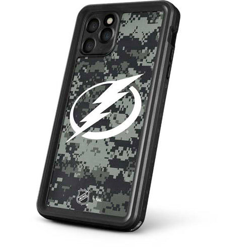 NHL Tampa Bay Lightning Camo iPhone 11 Pro Waterproof Case