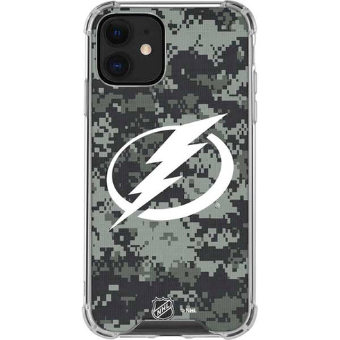 NHL Tampa Bay Lightning Camo iPhone 12 Mini Clear Case