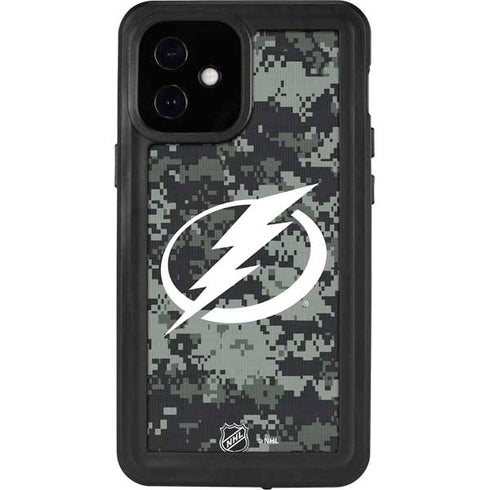 NHL Tampa Bay Lightning Camo iPhone 12 Mini Waterproof Case