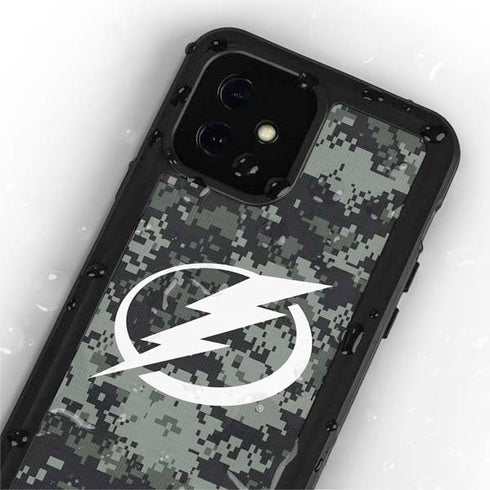 NHL Tampa Bay Lightning Camo iPhone 12 Mini Waterproof Case