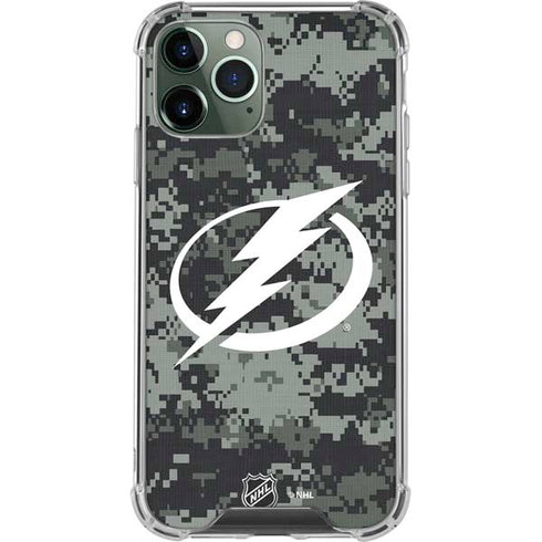 NHL Tampa Bay Lightning Camo iPhone 12 Pro Clear Case