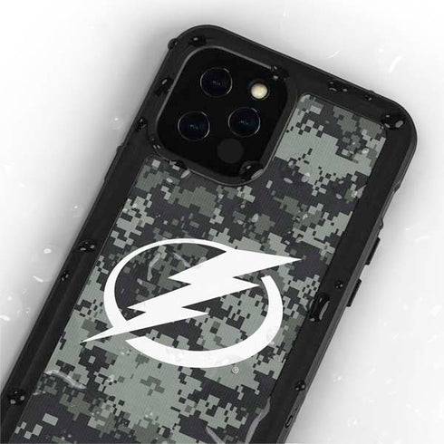 NHL Tampa Bay Lightning Camo iPhone 12 Pro Max Waterproof Case