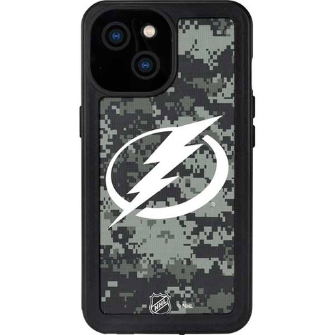NHL Tampa Bay Lightning Camo iPhone 13 Mini Waterproof Case