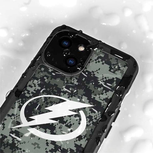 NHL Tampa Bay Lightning Camo iPhone 13 Mini Waterproof Case