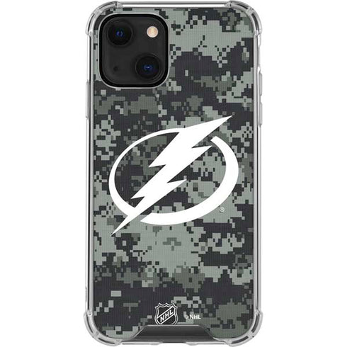 NHL Tampa Bay Lightning Camo iPhone 15 Plus Clear Case