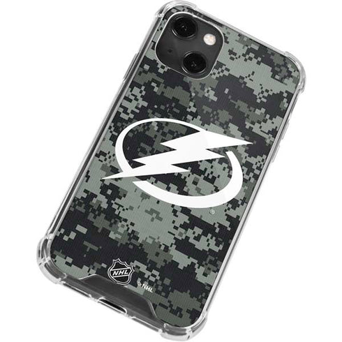 NHL Tampa Bay Lightning Camo iPhone 15 Plus Clear Case