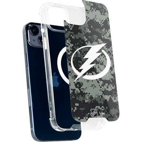 NHL Tampa Bay Lightning Camo iPhone 15 Plus MagSafe Case