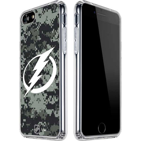 NHL Tampa Bay Lightning Camo iPhone SE (2nd & 3rd Gen) Clear Case
