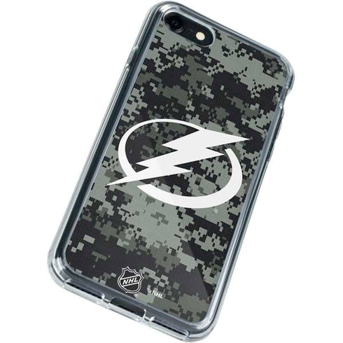 NHL Tampa Bay Lightning Camo iPhone SE (2nd & 3rd Gen) Clear Case