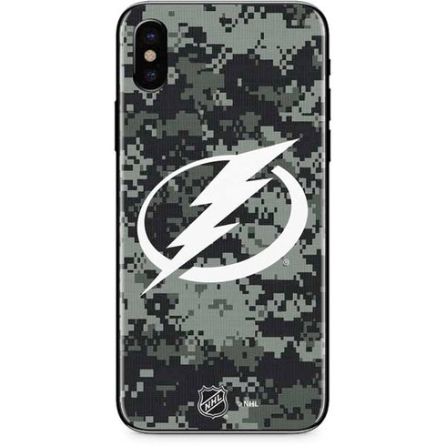 NHL Tampa Bay Lightning Camo iPhone XS Skin