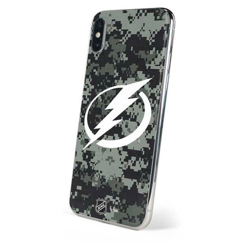 NHL Tampa Bay Lightning Camo iPhone XS Skin
