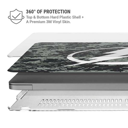 NHL Tampa Bay Lightning Camo MacBook Pro 16in (2021-25) Case plus Skin