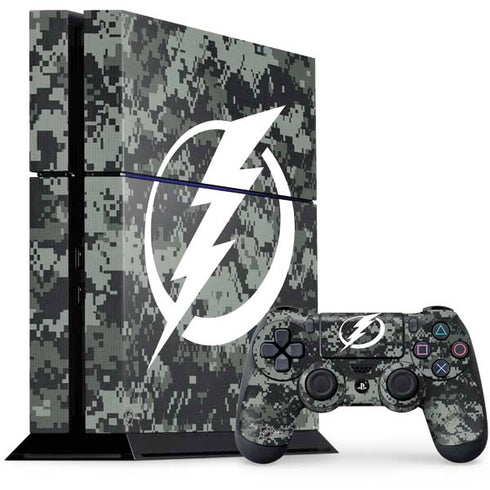 NHL Tampa Bay Lightning Camo PS4 Console and Controller Bundle Skin