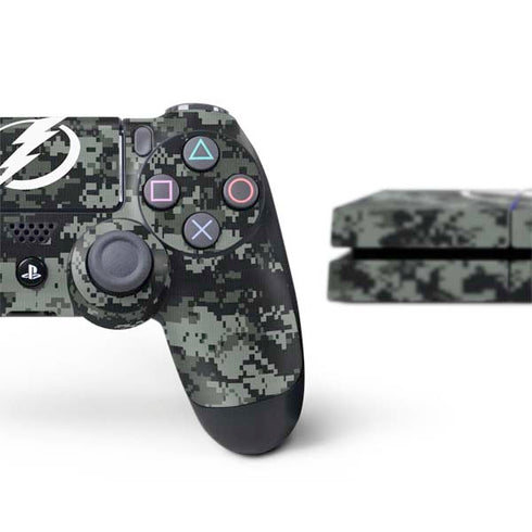 NHL Tampa Bay Lightning Camo PS4 Console and Controller Bundle Skin