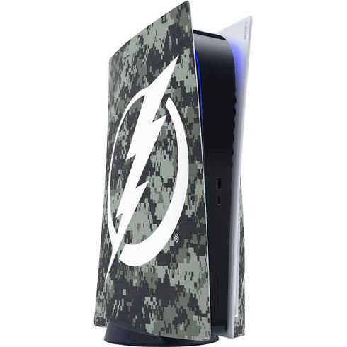 NHL Tampa Bay Lightning Camo PS5 Console Skin