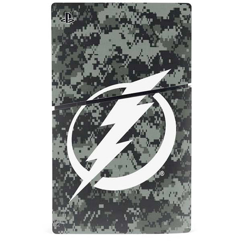 NHL Tampa Bay Lightning Camo PS5 Slim Disk Bundle Skin