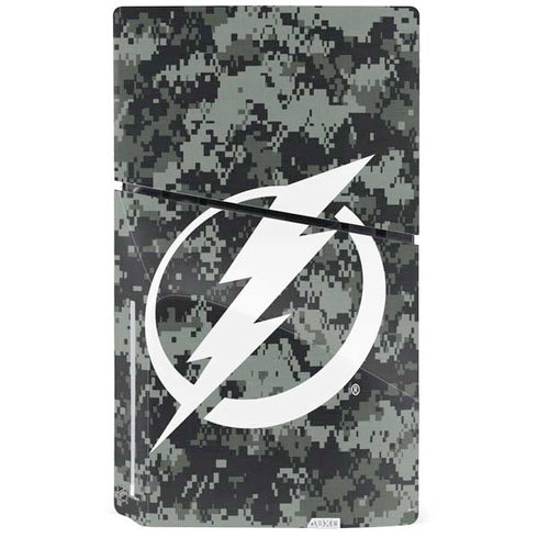 NHL Tampa Bay Lightning Camo PS5 Slim Disk Bundle Skin