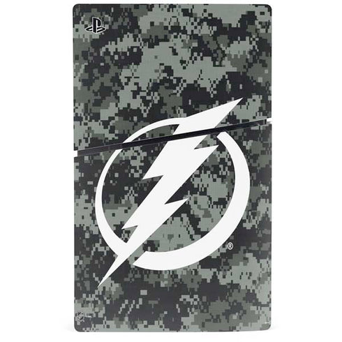 NHL Tampa Bay Lightning Camo PS5 Slim Disk Console Skin