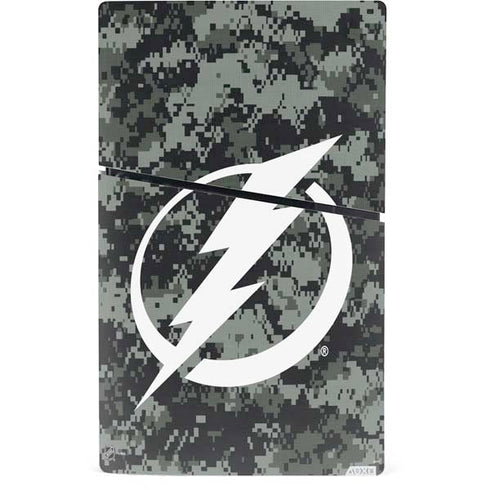 NHL Tampa Bay Lightning Camo PS5 Slim Digital Edition Bundle Skin