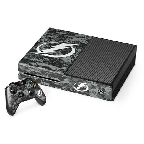 NHL Tampa Bay Lightning Camo Xbox One Console and Controller Bundle Skin