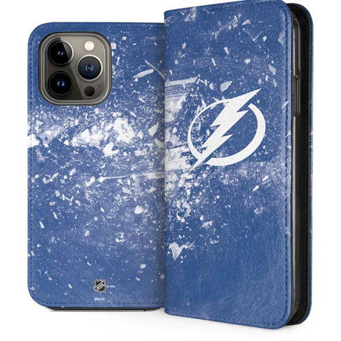 NHL Tampa Bay Lightning Frozen iPhone 13 Pro Max Folio Case