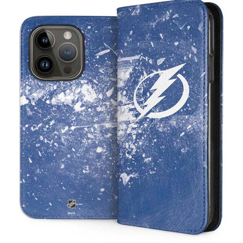 NHL Tampa Bay Lightning Frozen iPhone 14 Pro Folio Case