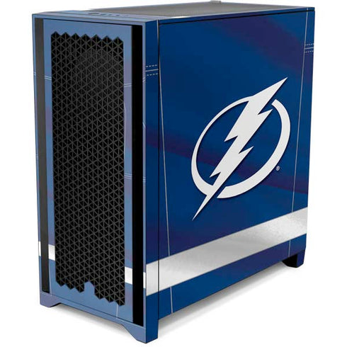 NHL Tampa Bay Lightning Jersey Corsair 4000D Tempered Glass Mid-Tower ATX Case Skin