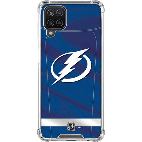 NHL Tampa Bay Lightning Jersey Galaxy A12 Clear Case