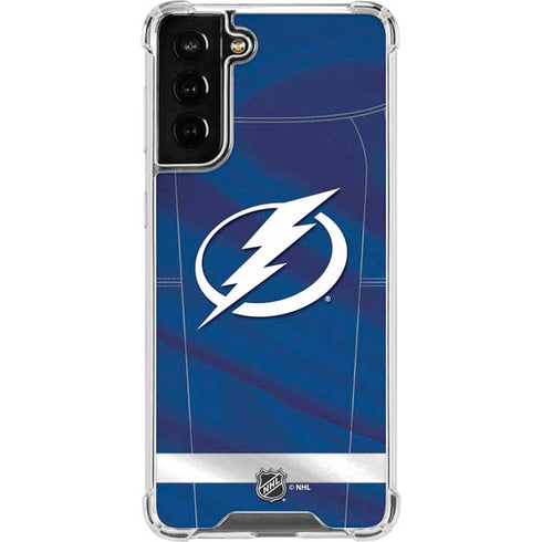 NHL Tampa Bay Lightning Jersey Galaxy S21 FE Clear Case