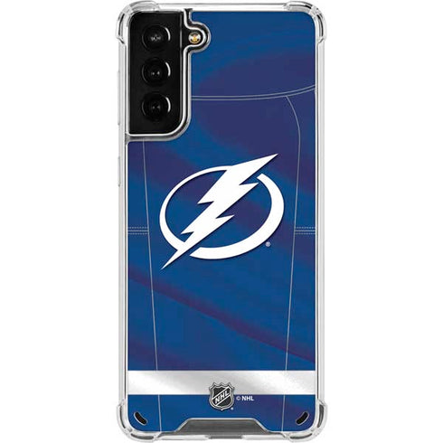 NHL Tampa Bay Lightning Jersey Galaxy S21 Plus 5G Clear Case