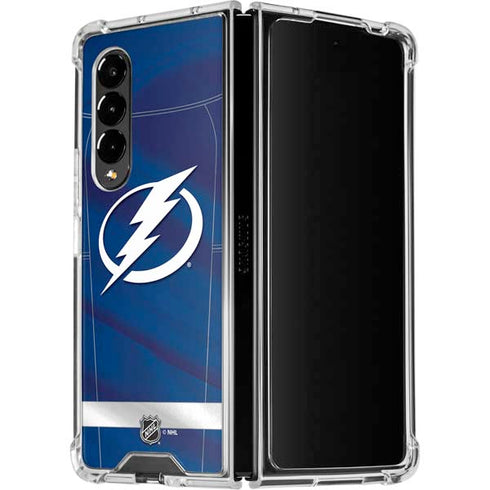 NHL Tampa Bay Lightning Jersey Galaxy Z Fold4 5G Clear Case