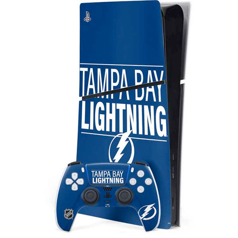 NHL Tampa Bay Lightning Lineup PS5 Slim Digital Edition Bundle Skin