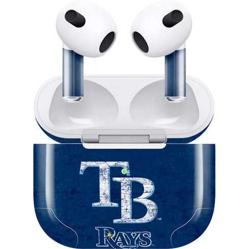 MLB Tampa Bay Rays - Solid Distressed Apple AirPods (3rd Gen 2021) Skin