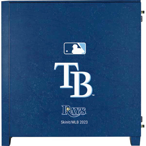 MLB Tampa Bay Rays - Solid Distressed Corsair 4000D Tempered Glass Mid-Tower ATX Case Skin
