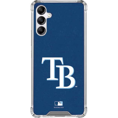 MLB Tampa Bay Rays - Solid Distressed Galaxy A14 5G Clear Case