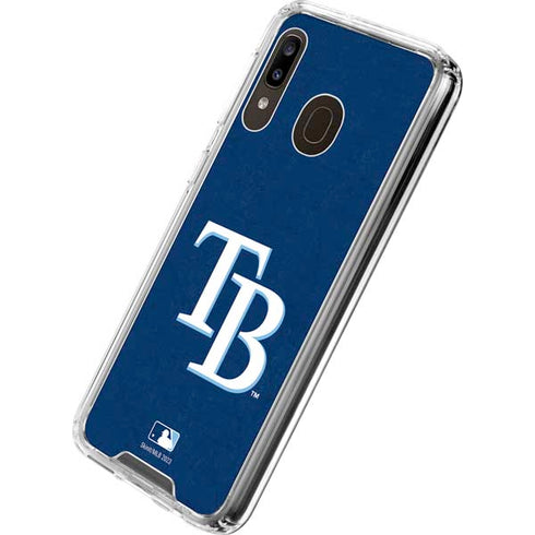 MLB Tampa Bay Rays - Solid Distressed Galaxy A30 Clear Case