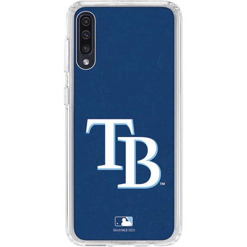 MLB Tampa Bay Rays - Solid Distressed Galaxy A50 Clear Case