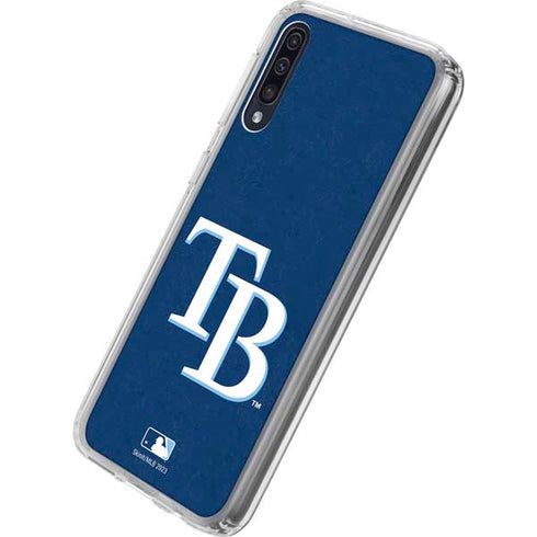MLB Tampa Bay Rays - Solid Distressed Galaxy A50 Clear Case