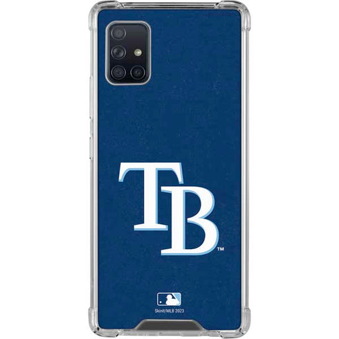 MLB Tampa Bay Rays - Solid Distressed Galaxy A51 5G Clear Case