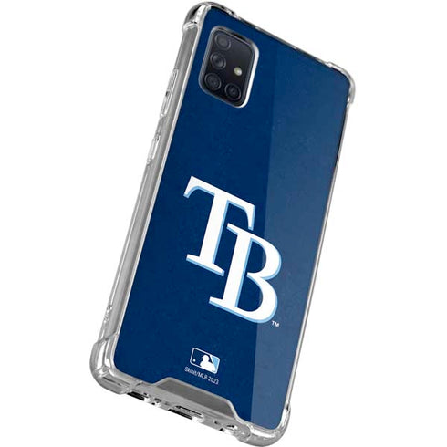MLB Tampa Bay Rays - Solid Distressed Galaxy A51 5G Clear Case