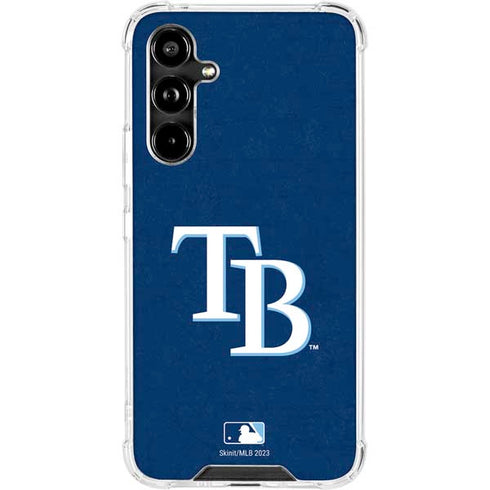 MLB Tampa Bay Rays - Solid Distressed Galaxy A54 5G Clear Case