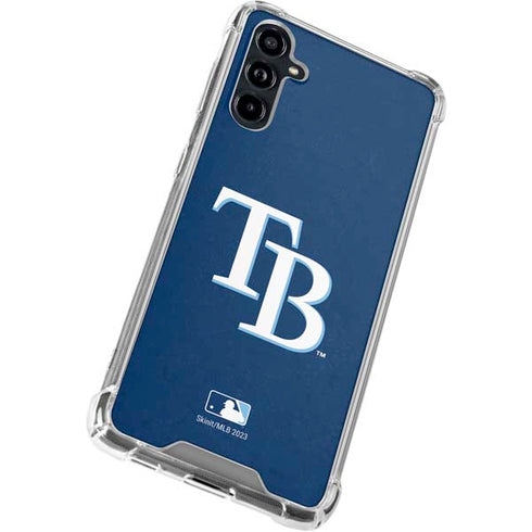 MLB Tampa Bay Rays - Solid Distressed Galaxy A54 5G Clear Case
