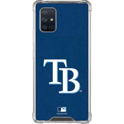 MLB Tampa Bay Rays - Solid Distressed Galaxy A71 5G Clear Case