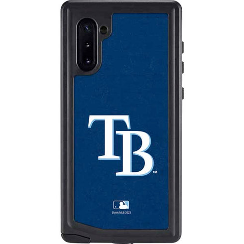 MLB Tampa Bay Rays - Solid Distressed Galaxy Note 10 Waterproof Case