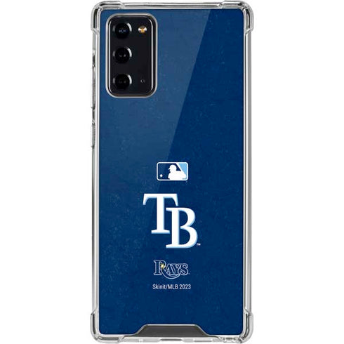 MLB Tampa Bay Rays - Solid Distressed Galaxy Note20 5G Clear Case