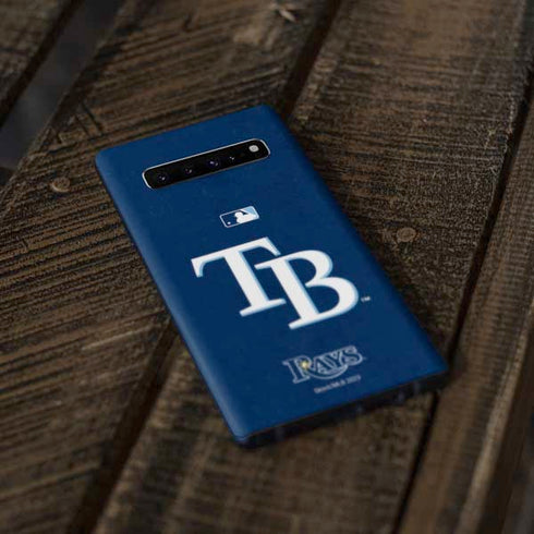 MLB Tampa Bay Rays - Solid Distressed Galaxy S10 Skin