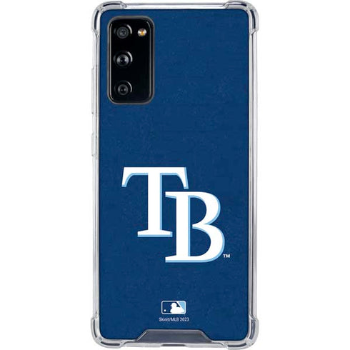MLB Tampa Bay Rays - Solid Distressed Galaxy S20 FE Clear Case
